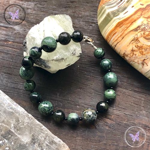 Kambaba Jasper & Onyx Bracelet